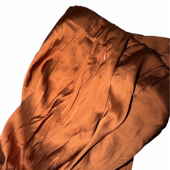 NWT Good American Women's Silky Copper Pull-On Trousers - Picture 3 of 6